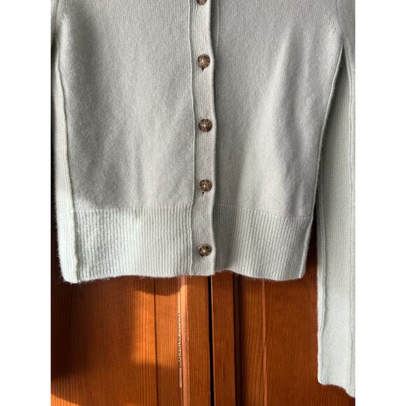 NWT Madewell Women's Cashmere Button-Front Cardigan Sweater Pale Green Size XXS - Picture 4 of 10
